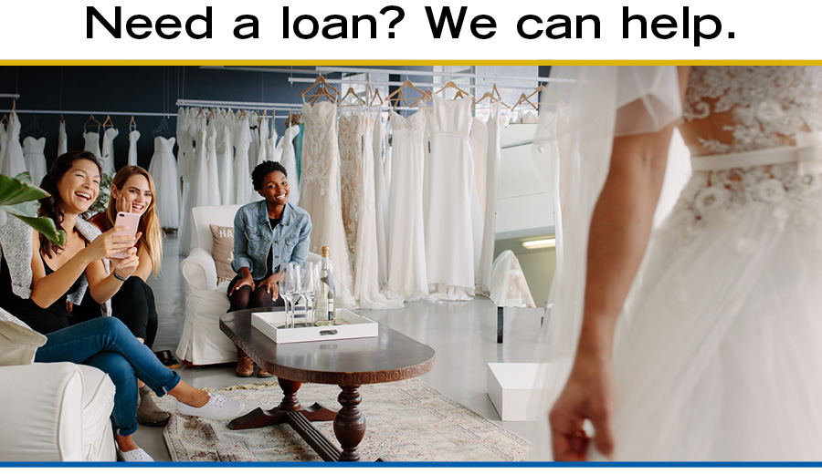 image Image Personal Loans Friends wedding dress shopping